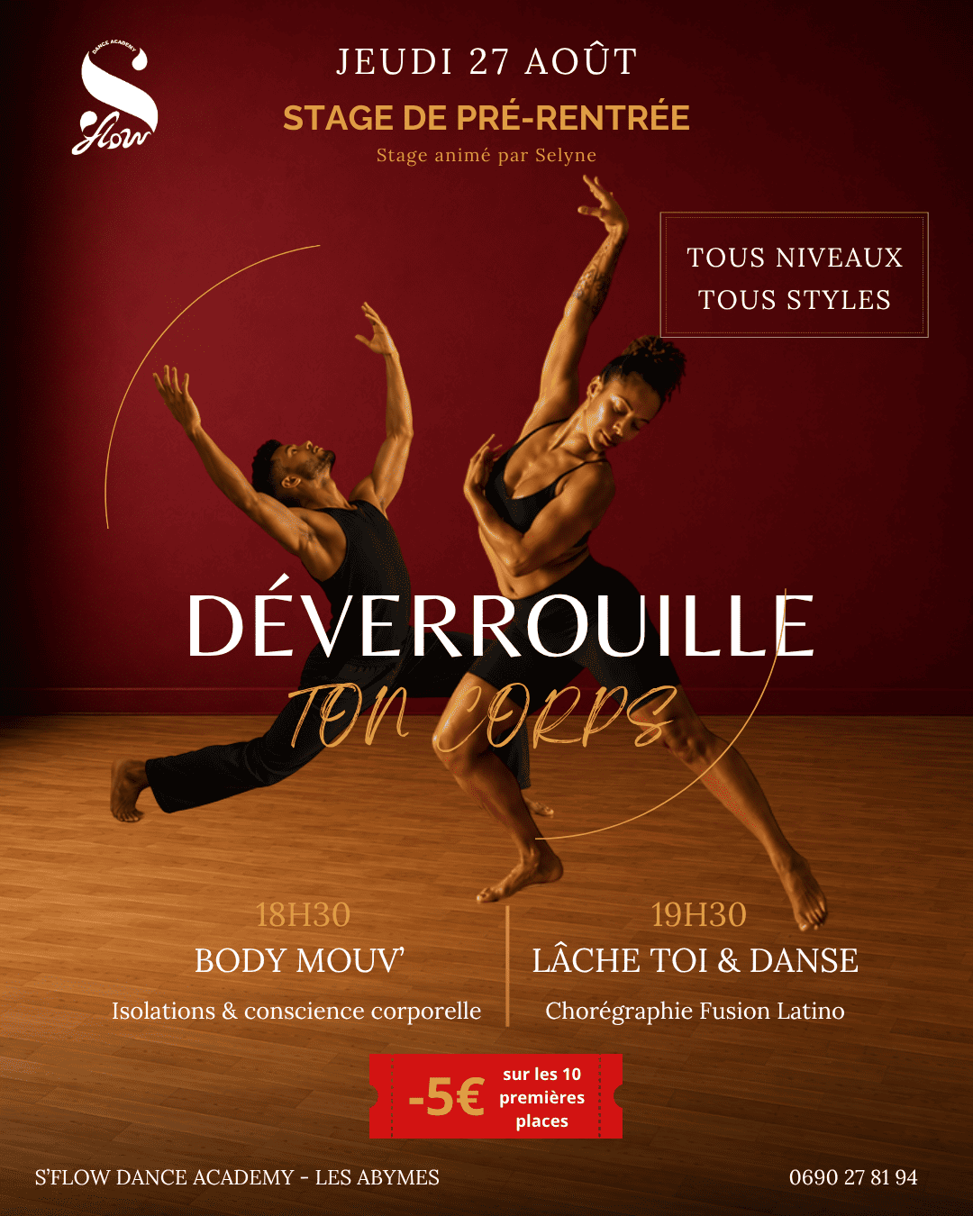 Affiche : Stage Adultes du 27 Août
