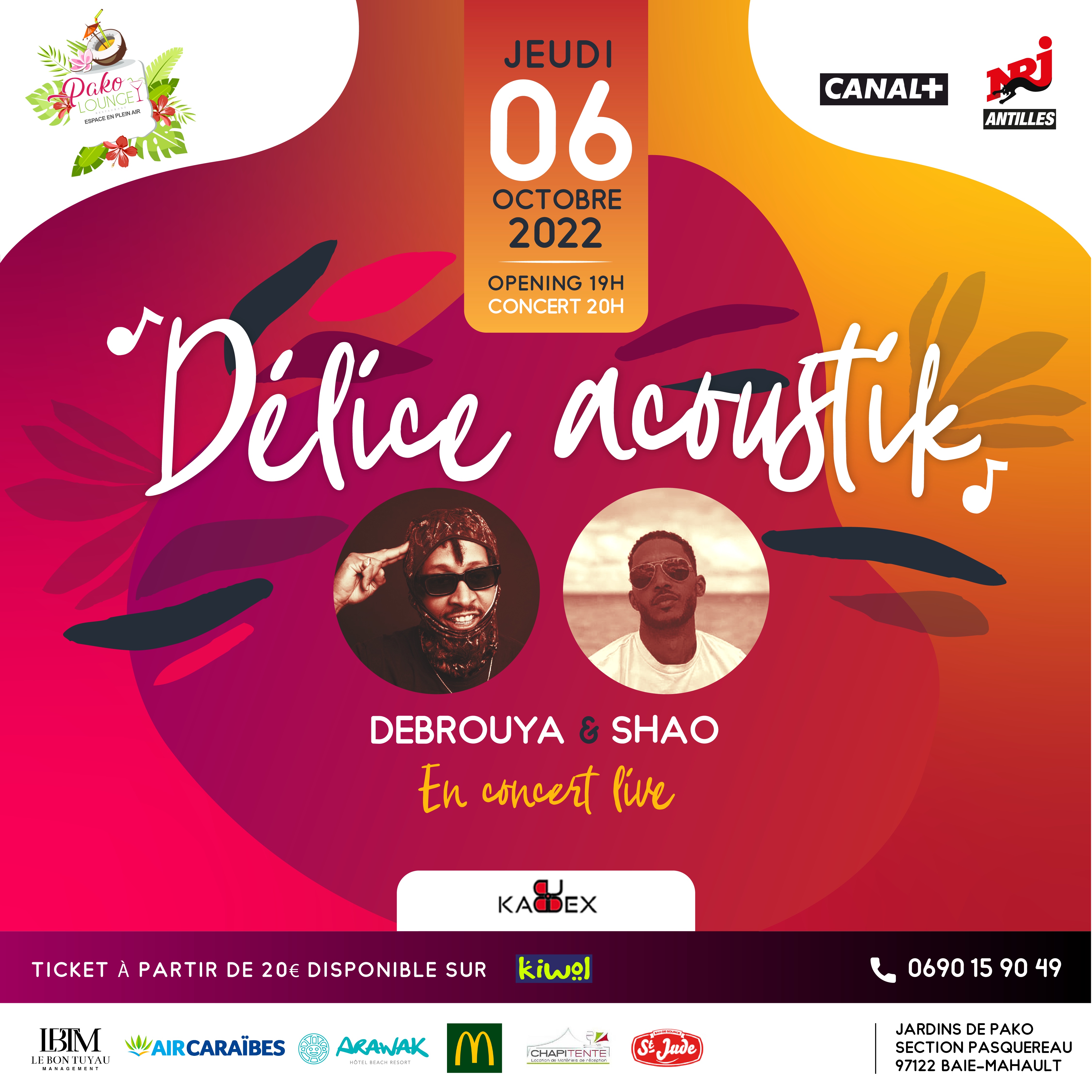 Affiche : DEBROUYA & SHAO - JEUDI 06 OCTOBRE 2022 - PAKO LOUNGE