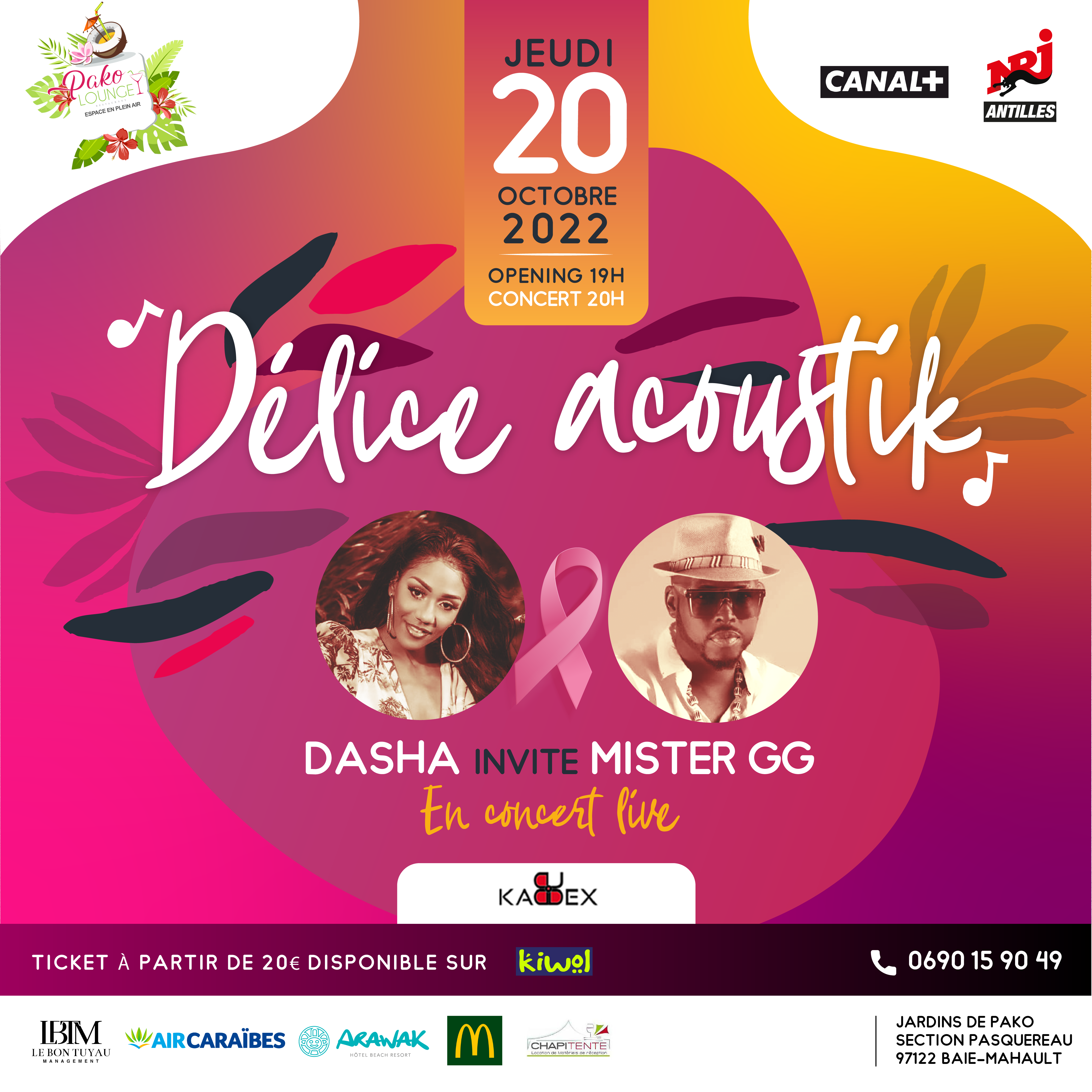 Affiche : DASHA & MR GG - JEUDI 20 OCTOBRE 2022 - PAKO LOUNGE
