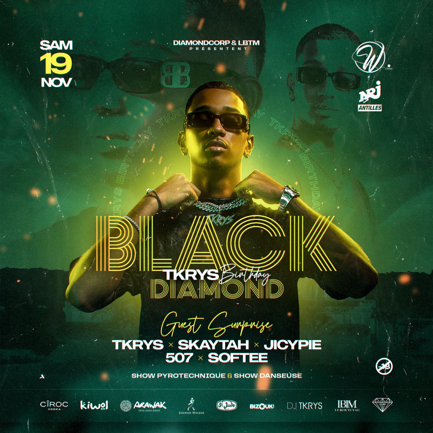 Affiche : DJ TKRYS BIRTHDAY - SAMEDI 19 NOVEMBRE 2022 - W CLUB
