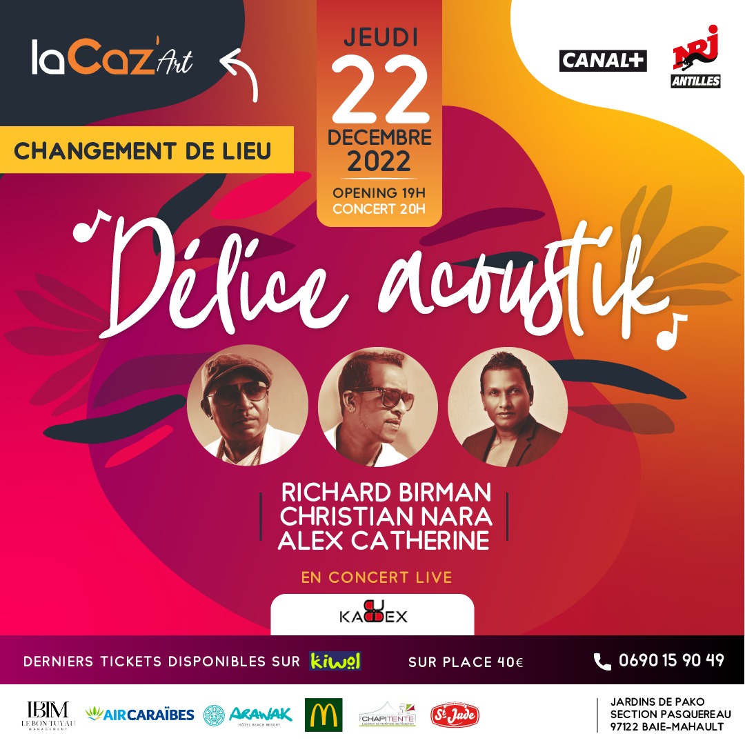 Affiche : RICHARD BIRMAN, CHRISTIAN NARA & ALEX CATHERINE - JEUDI 22 DÉCEMBRE 2022 - LACAZ'ART