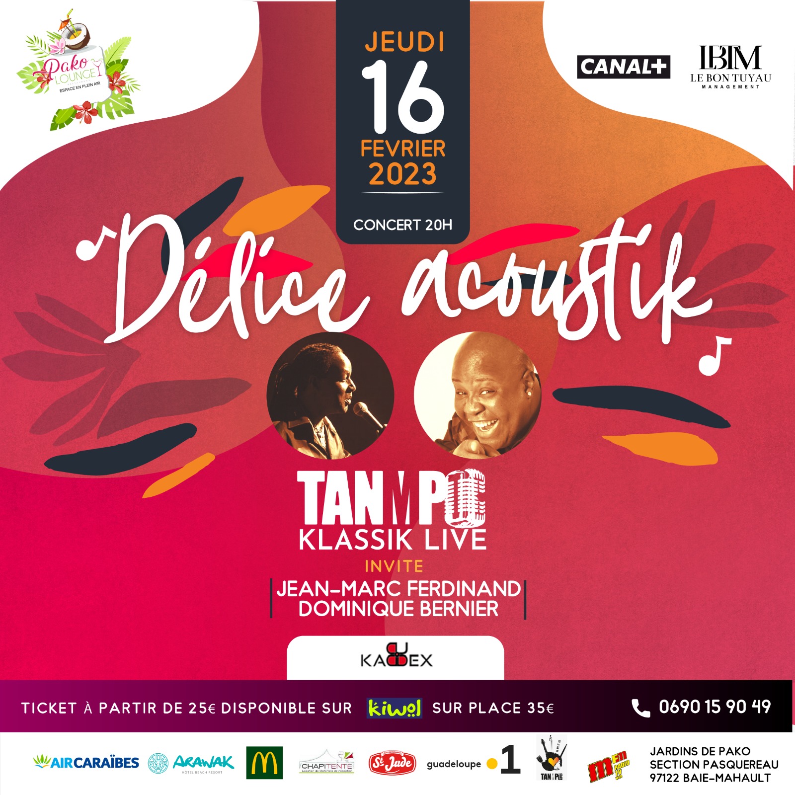 Affiche : G'ny, Loic Emboulé & David Obadja - Jeudi 30 Mars 2023 - Pako Lounge