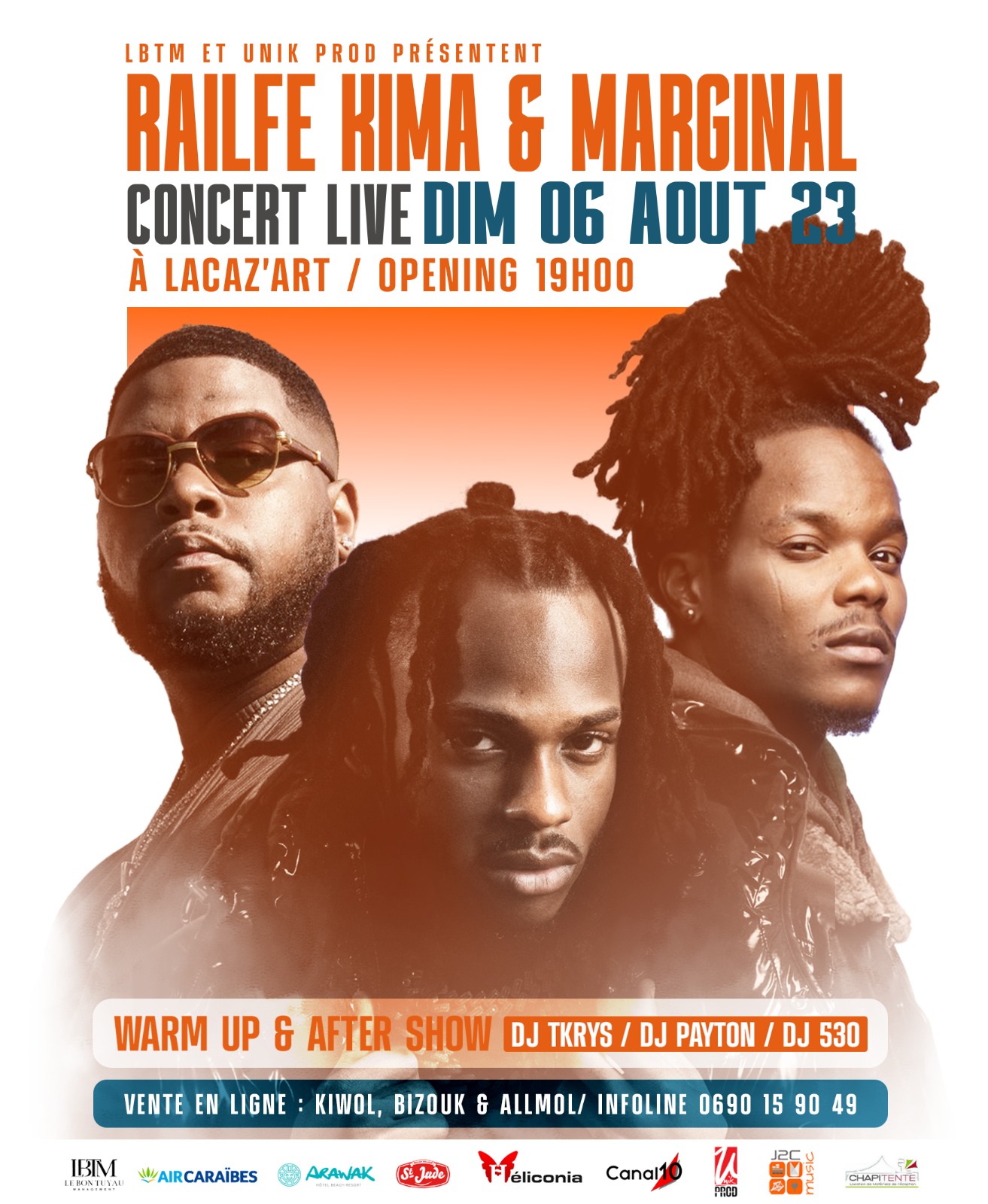 Affiche : RAILFÉ , KIMA & MARGINAL - EN CONCERT