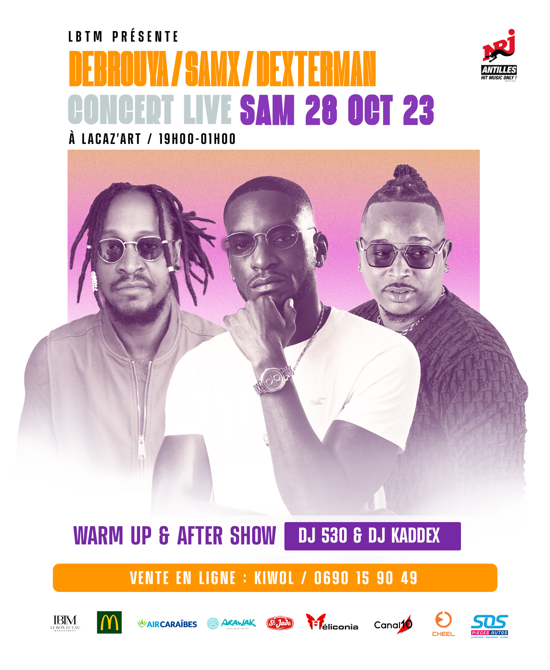 Affiche : DEBROUYA , SAMX & DEXTERMAN - EN CONCERT LIVE