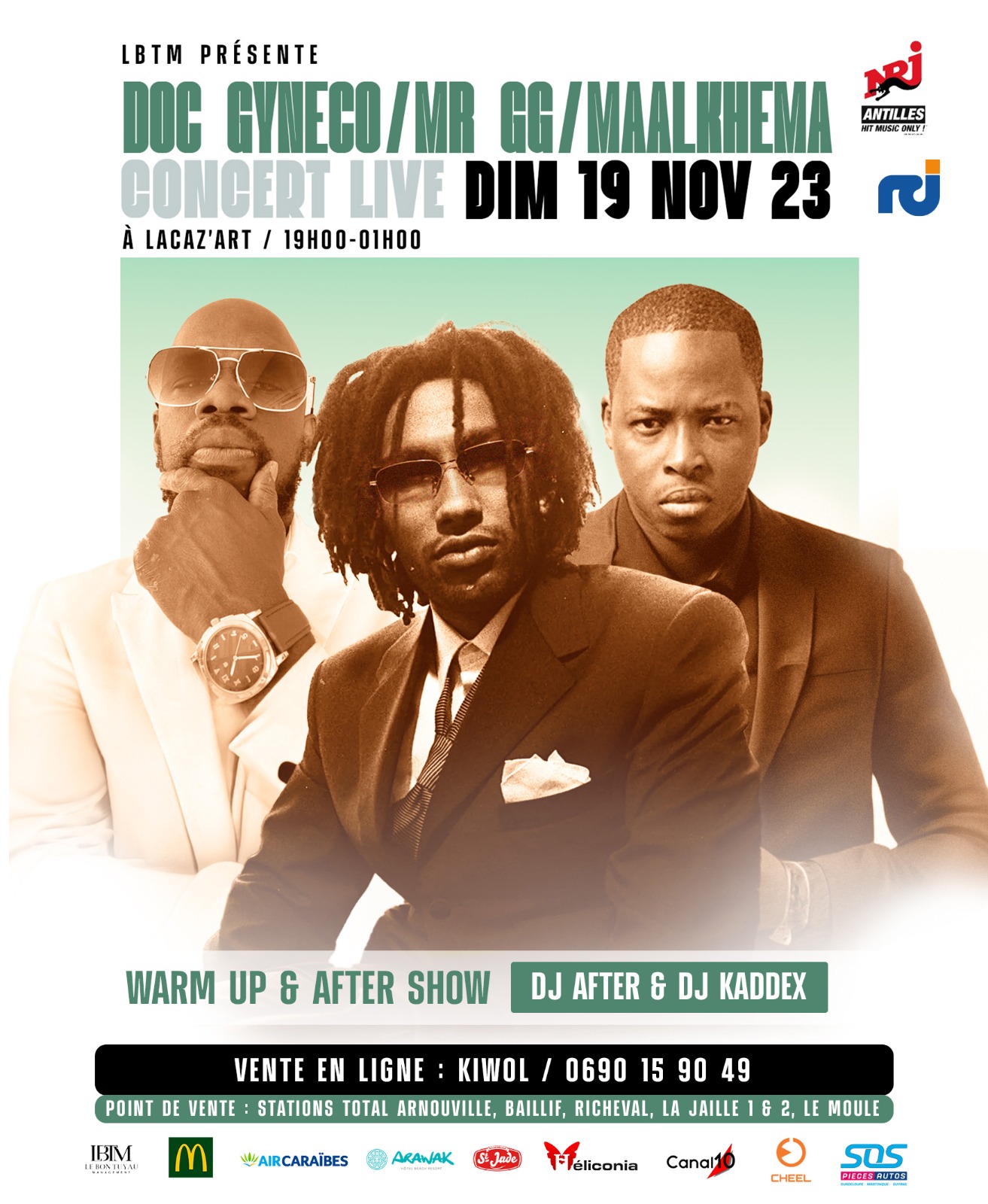 Affiche : Doc Gyneco, Mr GG & Maalkhema - En Concert Live