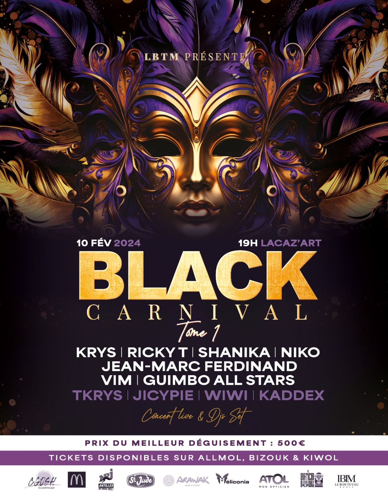 Affiche : BLACK CARNIVAL - Concert Live & Djs Set