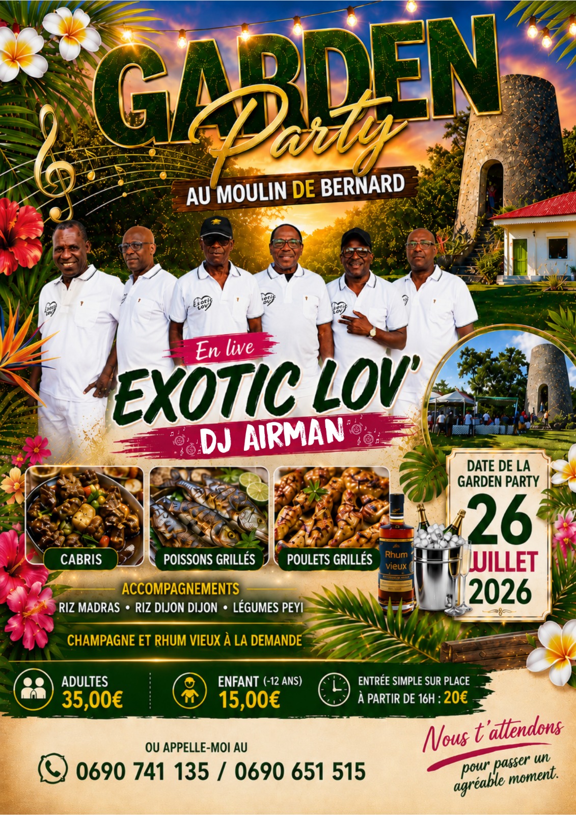 Affiche : GARDEN PARTY AU MOULIN DE BERNARD