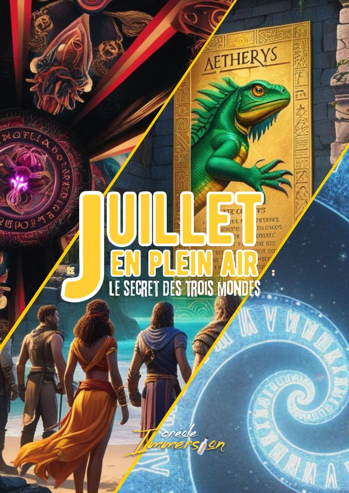 Affiche : JUILLET EN PLEIN AIR 2E : LE SECRET DES 3 MONDES