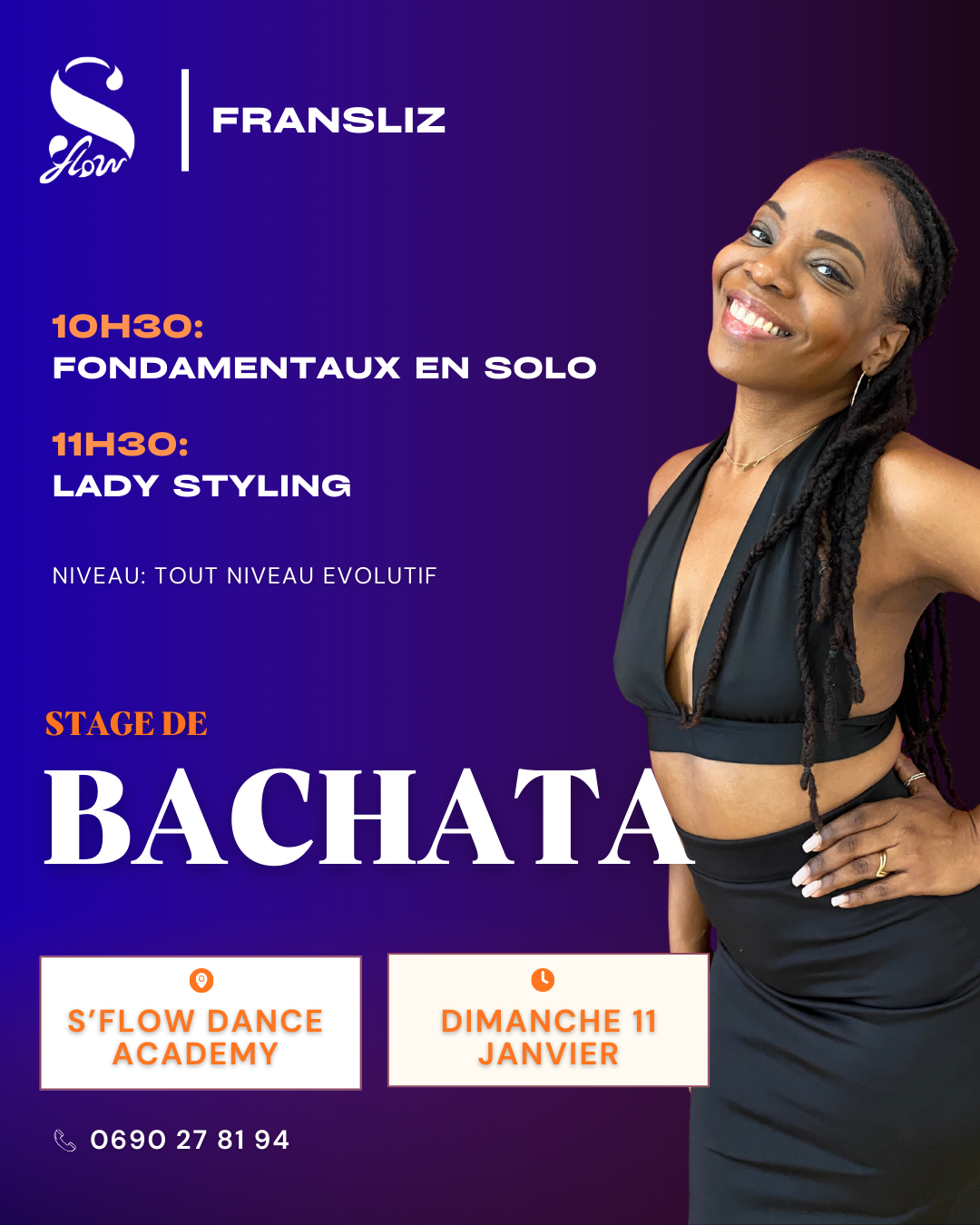 Stage Bachata  - Janvier - 11 janvier 2026 - S'FLOW DANCE ACADEMY, Guadeloupe
