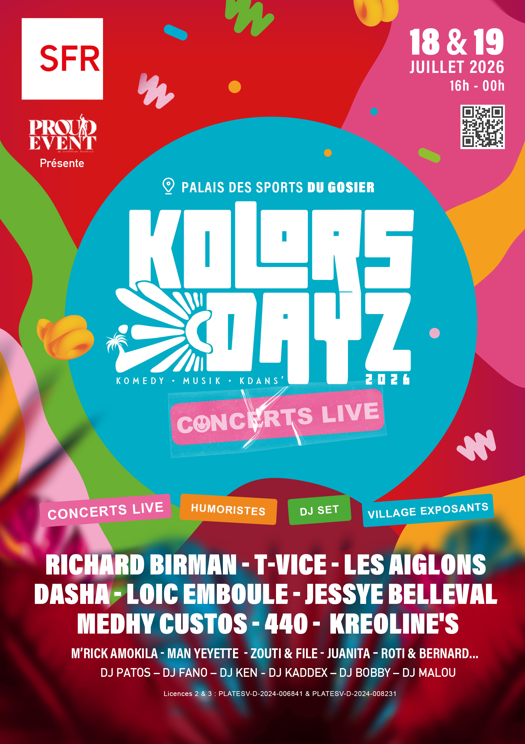 Affiche : FESTIVAL KOLORS DAYZ - Live & Humour - 18 & 19 Juillet 2026
