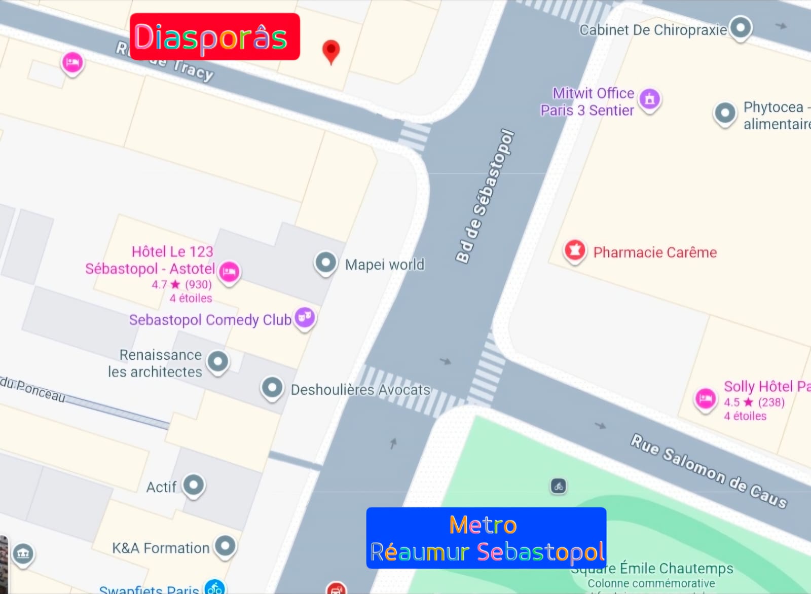 Plan des lieux