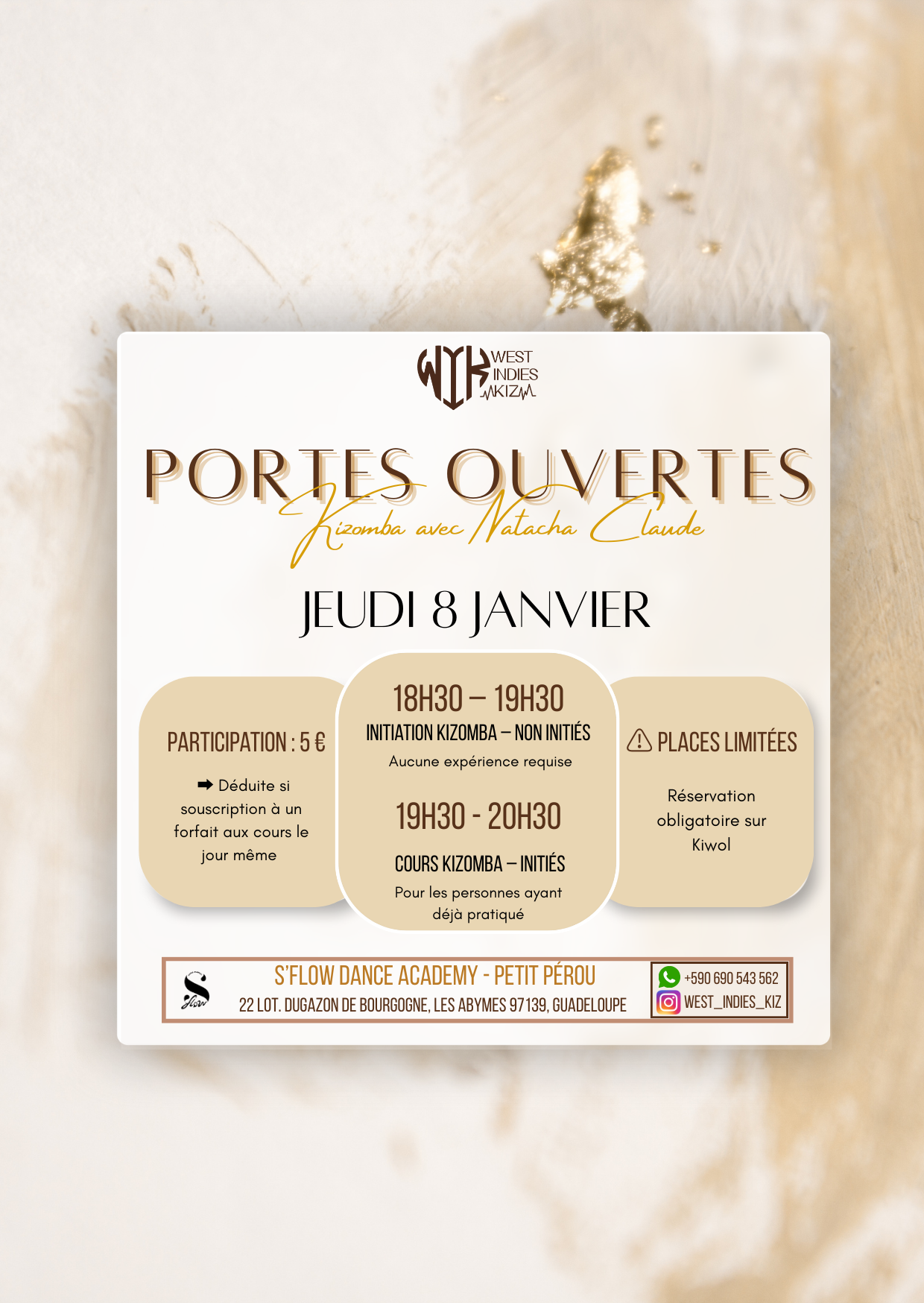 Portes ouvertes kizomba S'flow dance academy - 8 janvier 2026 - s'flow dance academy, Guadeloupe
