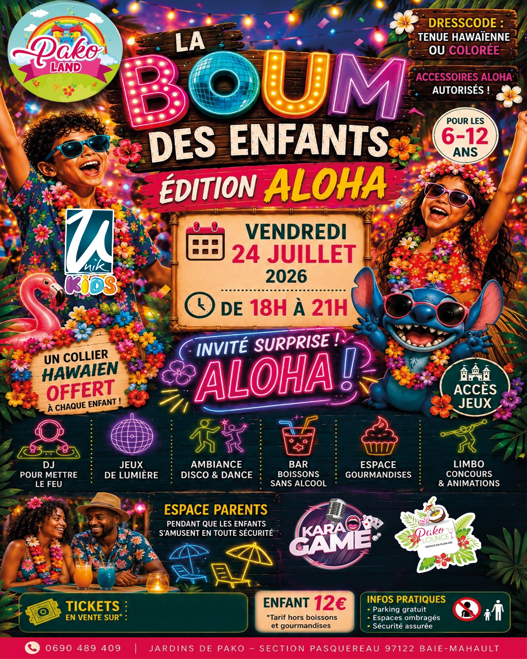 Affiche : LA BOUM DES ENFANTS - EDITION ALOHA - PAKO LAND