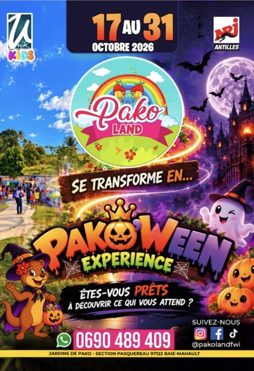 Affiche : PAKO'WEEN EXPERIENCE - PAKO LAND by UNIK KIDS