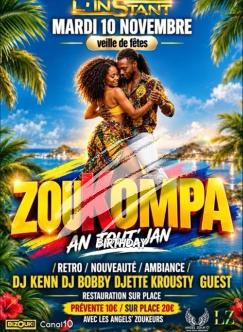 Affiche : SOIRÉE ZOUKOMPA