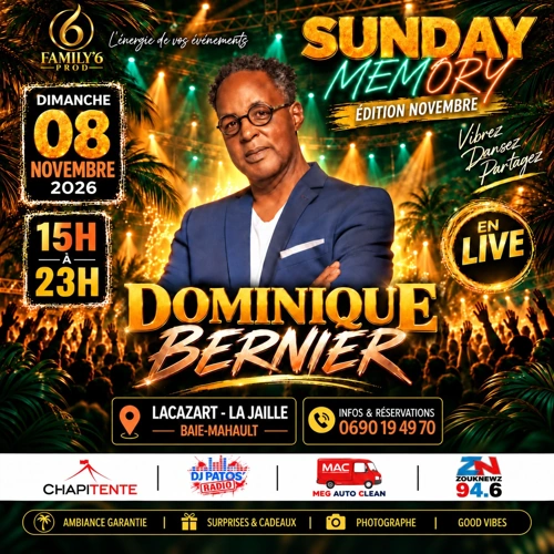 Affiche : SUNDAY MEMORY Dominique Bernier le 8 Novembre